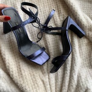 NINE WEST blue heeled sandals